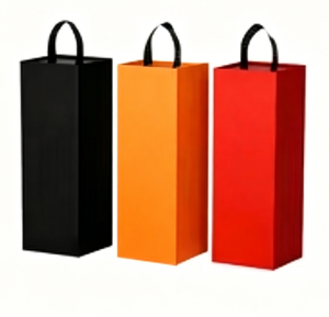 Custom Logo Rigid Single Bottle Wine <b>Box</b> Portable Cardboard Gift Packaging UV Coating Embossing Magnetic Concept Vanishing - Product Image 2