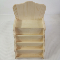 Étagère organisateur en bois à 5 niveaux, en pin massif, étagère d'escalier, support d'affichage pour cartes de vœux, étagère pour marque-pages, impressions d'art, magasins de détail