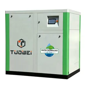 Compresor de aire de tornillo de ahorro de energía de velocidad variable sin aceite de lubricación de agua de 45kW 60Hp 10Bar utilizado para la industria alimentaria