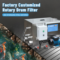 Cowater Premium 220V Motor Edelstahl Rotations trommel filter für Aquakultur teiche 1 Jahr Garantie mit kostenloser Wartung