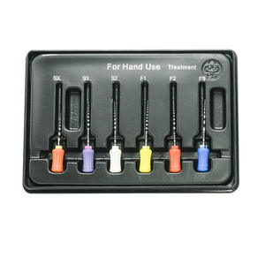 ชุดเครื่องมือรักษารากฟันแบบใช้มือ ทำจากนิกเกิลไทเทเนียม 6 ชิ้น สำหรับการรักษารากฟัน หลายสี ใช้งานด้วยมือ - Product Image 1