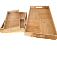 Plateau de service en bois avec poignée, assiette en bois faite à la main, plateau en bois, autres meubles de restaurant
