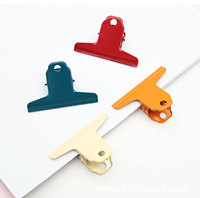 Grandes pinces à documents en acier couleur macaron, type Bulldog, pour billets, documents, carnets, feuilles de test et photos