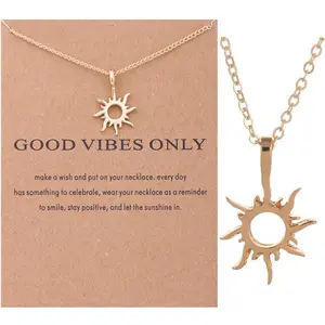 2024 New Sun Necklace Rapunzel Sun Pendant Minimalist Women Wholesale Necklace