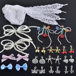 Schoenspelden Parel Strik Schoen Bedels Sneakers Schoenveter Decoraties Clips Schoen Sieraden Accessoires Voor Sneakers Decor - Product Image 2