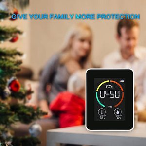 3 em 1 Digital <span class=keywords><strong>CO2</strong></span> Temperatura Umidade <span class=keywords><strong>Monitor</strong></span> Detector De Dióxido De Carbono Interior para Qualidade Do Ar - Product Image 6