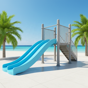Tobogán Acuático de Fibra de Vidrio para 2 Jugadores, 1.2 Metros de Altura, para Piscina, Certificado de Seguridad EN1176 - Product Image 5