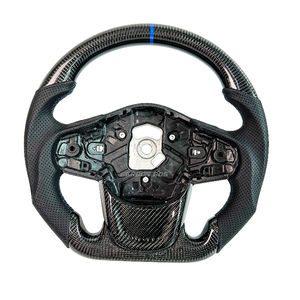 Volante de Fibra de Carbono Negro para Toyota Supra 2016 2018 <span class=keywords><strong>2022</strong></span> 2024, Personalizado para Supra con Cuero Perforado, Gran Venta - Product Image 1
