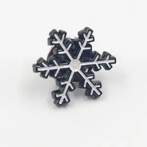 Broche à revers en forme de flocon de neige, plaqué argent, avec pochette papillon, pour noël, livraison gratuite