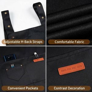 Customized Personality Logo Restaurant Cafes Cleaning Chef <b>Kitchen</b> <b>Aprons</b> with Pocket for Barber Reusable Durable Eco-Friendly - Product Image 2