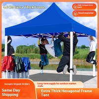 Tente de salon pliable robuste TianYi Tech pour l'extérieur, grand parasol à quatre coins, cadre hexagonal extra épais, protection solaire