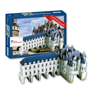 Rompecabezas 3D de Castillo Creativo para Armar, Modelo Chateau De Chenonceau, con 116 Piezas - Product Image 1