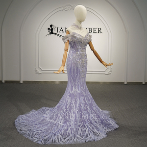 Robe de Quinceañera Sirène Moderne Lavande Gt26066 avec Décolleté Cœur, Appliques de Dentelle Perlées et Traîne Chapelle 100% Polyester - Product Image 4