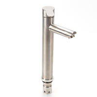 Robinet de lavabo moderne flexible à levier unique en acier inoxydable 304 argenté