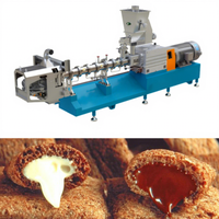 Extrudeuse de snacks soufflés à double vis avec remplissage central pour usine de confiserie et fournisseur mondial