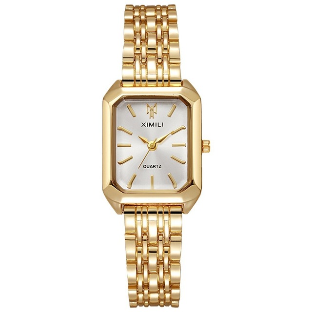 XIMILI-02 New Women Watch Fashion Quartz Casual Women Wrist Watch Diamond Lady Vintage Gold Watch