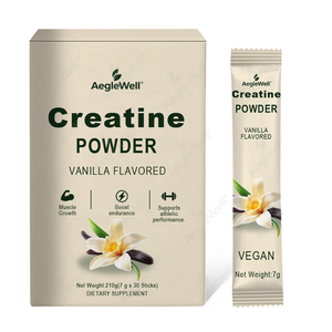 AegleWell Créatine aromatisée à la vanille, créatine végétalienne monohydratée, <span class=keywords><strong>complément</strong></span> <span class=keywords><strong>alimentaire</strong></span> pour la croissance musculaire, l'endurance et les performances athlétiques - Product Image 1