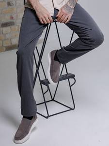 <b>Men</b> Straight Chino Pants Black Casual 100% Cotton <b>Elastic</b> <b>Waist</b> Fall Winter <b>Trousers</b> - Product Image 6