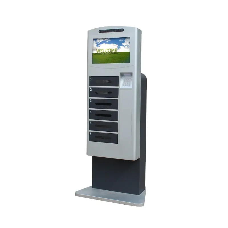 Coin Operated Restaurant Mall Public Micro USB Advertising and Mobile Cell Phone Charging Station Locker Kiosk Vending Machine