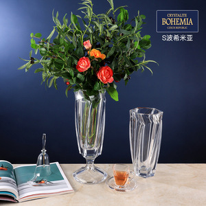 Crystalite Bohemia Crystal <b>Vase</b> High End Hydroponic Flower <b>Vase</b> For Living Room Home Decoration - Product Image 2