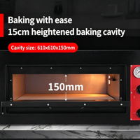 Four de boulangerie électrique commercial 1/2 niveau pour pizza, pain, gâteau - 220V, compatible maïs et fruits
