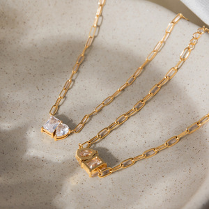 Pulsera de Acero Inoxidable con Circonitas, Chapada en Oro, Resistente al Agua, Antideslustre, Accesorios de Joyería para Damas TGSL4336 - Product Image 3