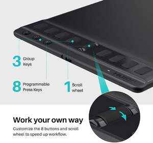 Tablette graphique numérique Huion <span class=keywords><strong>Inspiroy</strong></span> 2 M 8192 niveaux de pression, tablette graphique numérique portable avec stylet sans batterie - Product Image 2