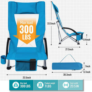 Bestex Chaise de plage courte personnalisée en aluminium de haute qualité Toile d'été personnalisée Chaise de plage Web pliable pour le bronzage - Product Image 5