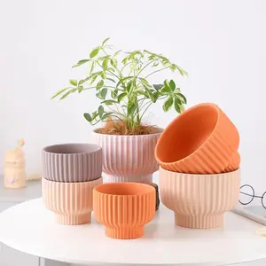 Home Garden Melamine Green Plant Flowerpot Pot Modern Indoor Artificial Desktop Flowers Potted