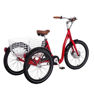 Tricycle électrique chine 24 pouces 3 <span class=keywords><strong>SP</strong></span> avec panier arrière vélo cargo adulte en vente - Product Image 1