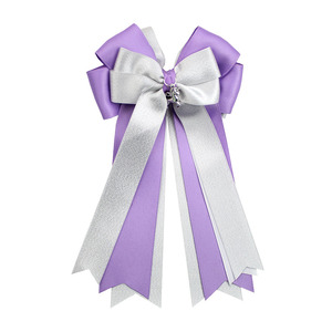Lazo para el pelo personalizado <span class=keywords><strong>con</strong></span> logo, hecho a mano, de tela deportiva, para niñas, para competición ecuestre transfronteriza. - Product Image 5