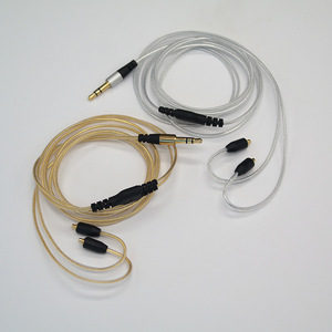 สายหูฟังแบบเสียบได้ DIY ขนาด 3.5 มม. ชายต่อชาย สาย TPE ชุบทอง สำหรับ Shure SE215 315 535 846 UE900 - Product Image 2