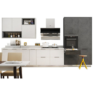 Gabinetes de Cocina Personalizados ZBOM Zhibang para Toda la Casa, Tablero de Partículas, Encimeras de Cuarzo Minimalistas, Diseño Simple, Pequeño - Product Image 5
