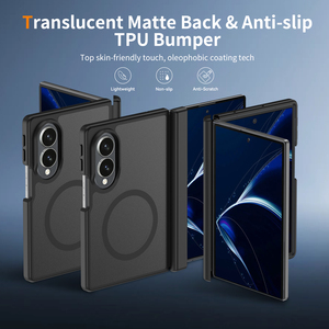 Étui pour Samsung Z Fold 8, étui de téléphone <span class=keywords><strong>portable</strong></span> pliable magnétique avec protection de la charnière, toucher doux et soyeux, coque de téléphone antichoc - Product Image 4