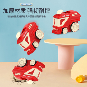 Dina préscolaire éducatif voiture <span class=keywords><strong>électrique</strong></span> jouet Transparent bricolage automatique pose <span class=keywords><strong>Domino</strong></span> Train Puzzle blocs en plastique Durable - Product Image 5