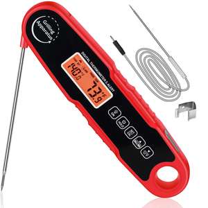 Termometer daging Digital instan tahan air, termometer dengan lampu latar lipat, fungsi tahan kalibrasi untuk cairan panggangan BBQ - Product Image 2