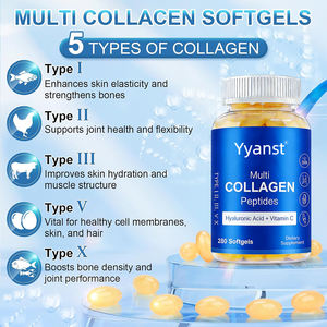 Colágeno Hidrolizado Certificado en Cápsulas Blandas, Bajo en Azúcar, para Adultos, Reduce las Líneas Finas y Arrugas, Apoya la Salud y la Flexibilidad de las Articulaciones, OEM/ODM - Product Image 3