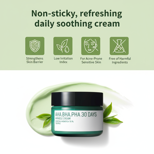 Crema Milagrosa de 30 Días con AHA, BHA y PHA de Marca Privada, Ácido Salicílico y Centella Asiática |   OEM/ODM Crema Hidratante <span class=keywords><strong>Facial</strong></span> Antienvejecimiento Control de Grasa y Acné - Product Image 6