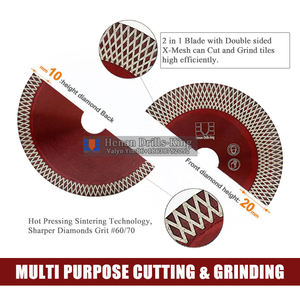 Prensa caliente Azulejo sinterizado Porcelana Granito Disco de corte Hoja de corte de mármol 4 4,5 5 pulgadas Hoja de sierra de corte de cerámica de diamante - Product Image 5