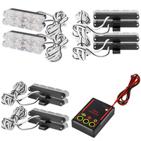 Feux de signalisation LED pour voiture et camionnette 2023, lumière d'avertissement ambre, feu de circulation stroboscopique rouge bleu, manuel 12V 24V