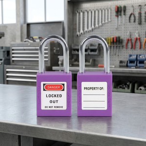 Candado de Seguridad de Alta Resistencia con Sistema de Llave de Precisión, Etiqueta de Advertencia y Acabado con Recubrimiento en Polvo para Bloqueo Industrial - Product Image 2