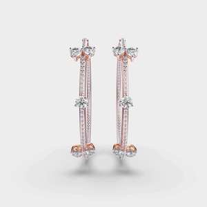 Elegant Round Brilliant Moissanite <b>Stud</b> Earrings 925 <b>Sterling</b> <b>Silver</b> Luxury Fine Fashion Jewelry for Women - Product Image 2