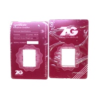 Tarjetas de Análisis Personalizadas al por Mayor para Barras de Oro de 1g, 5g y 10g, PVC de Alta Claridad, Seguras para Archivo, Ideales para Colecciones Numismáticas