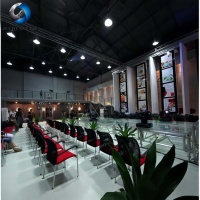 Scène de banquet de mariage, podium de concert portable, scène en verre, plateforme de scène en acrylique transparent