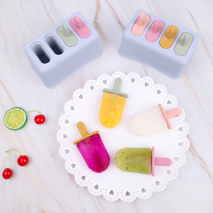 Molde de silicona para helados casero reutilizable con logotipo personalizado, máquina para hacer paletas de fácil liberación, 4 piezas, moldes de silicona para paletas ecológicos - Product Image 4