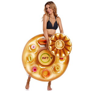 Flotador de piscina inflable para fiesta de verano, cubo, portavasos, Enfriador de cerveza, mesa, Bar, bandeja para playa, soporte para bebidas - Product Image 1