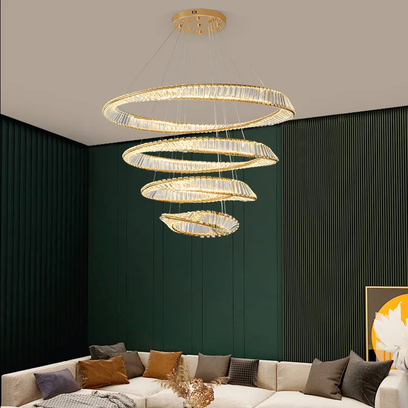 Hotsale crystal pendant lamp luxury dining room living room led chandeliers & pendant lights