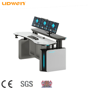 Bureau debout personnalisable avec rangement intégré - Poste de travail moderne pour espaces de travail d'entreprise/communs UDWEN-24 - Product Image 2