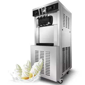 Низкая цена, автоматическая машина для приготовления мягкого мороженого с 3 ароматами