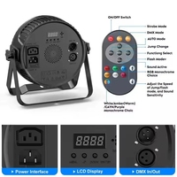 Luz LED Par Can RGBW de 80W 14x6W con Control DMX512, Atenuación Lineal de 4/8 Canales, Iluminación de Escenario a Distancia de 5-10M para Teatro, Discoteca y Fiestas